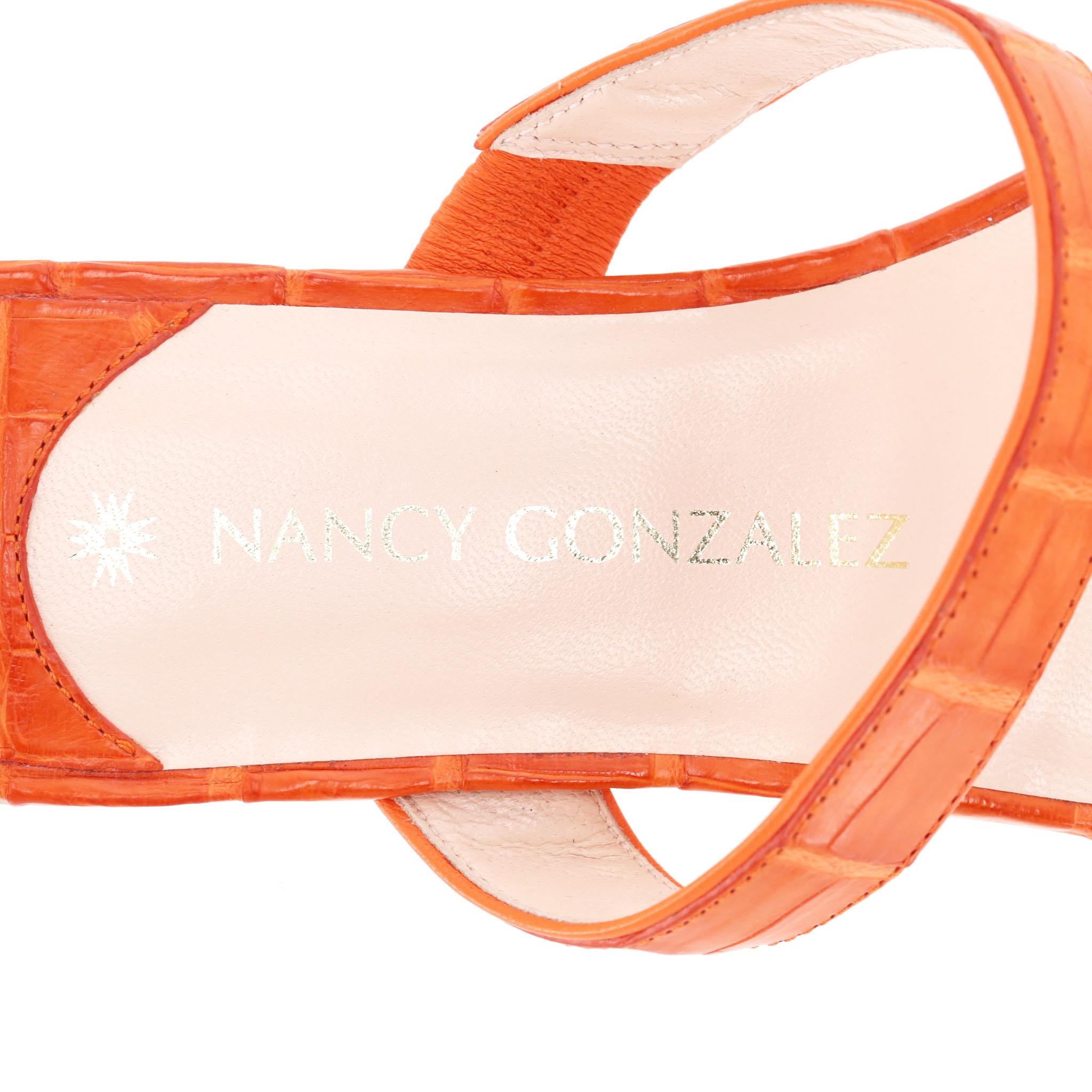 Nancy Gonzalez Sandales en peau de crocodile en vente 2