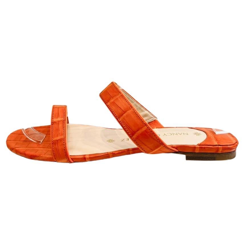 Nancy Gonzalez Crocodile Skin Sandals For Sale