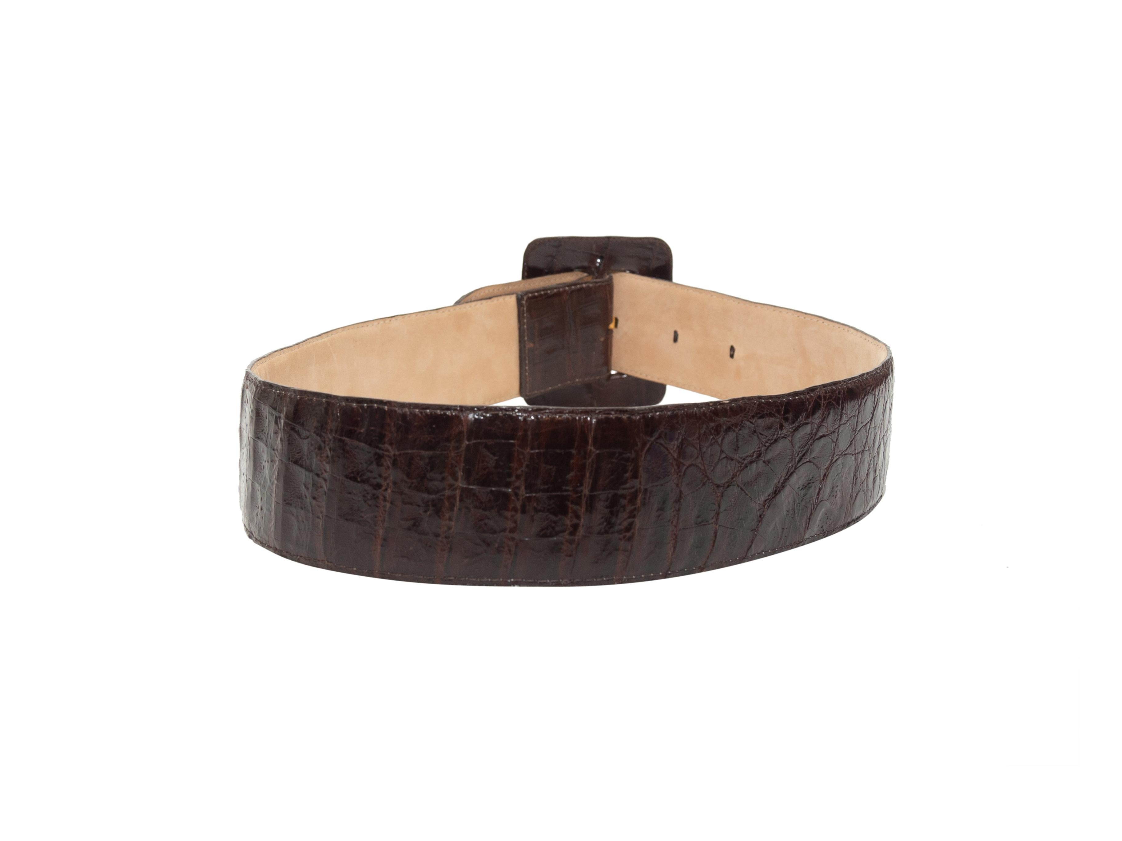 brown belt with square buckle