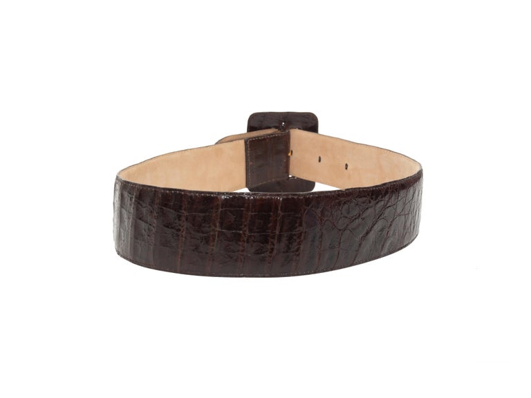 NANCY GONZALEZ Crocodile Belt w /Oversized Buckle Nancy Gonzalez Crocodile Belt Size: L | eBay main image 3