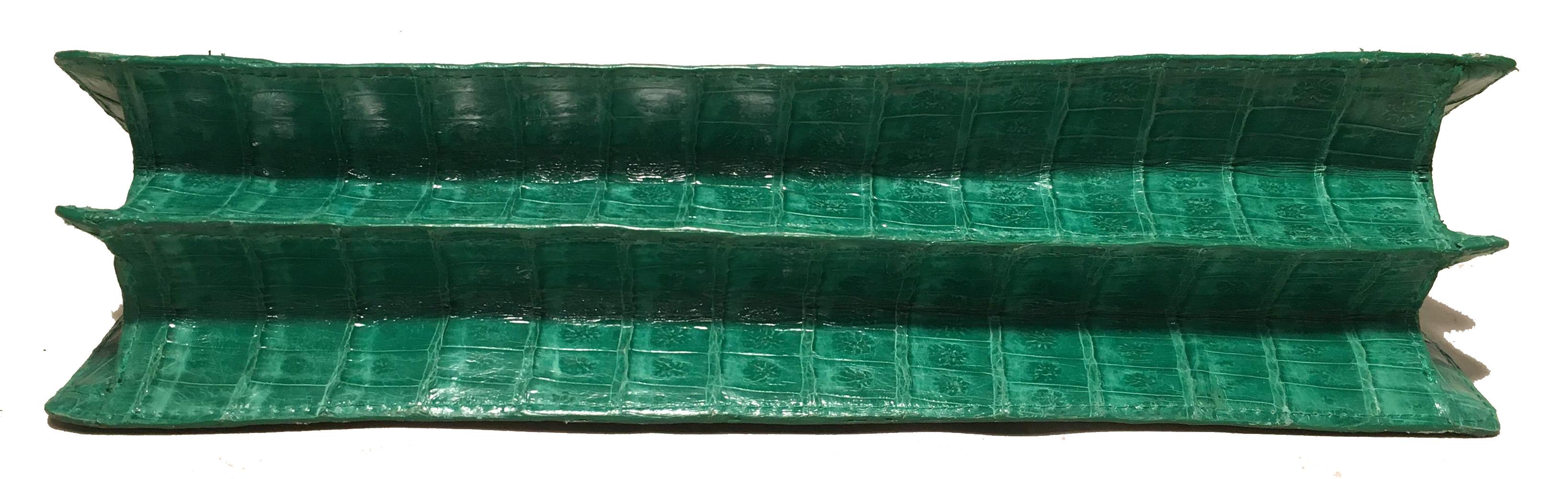 green croc handbag
