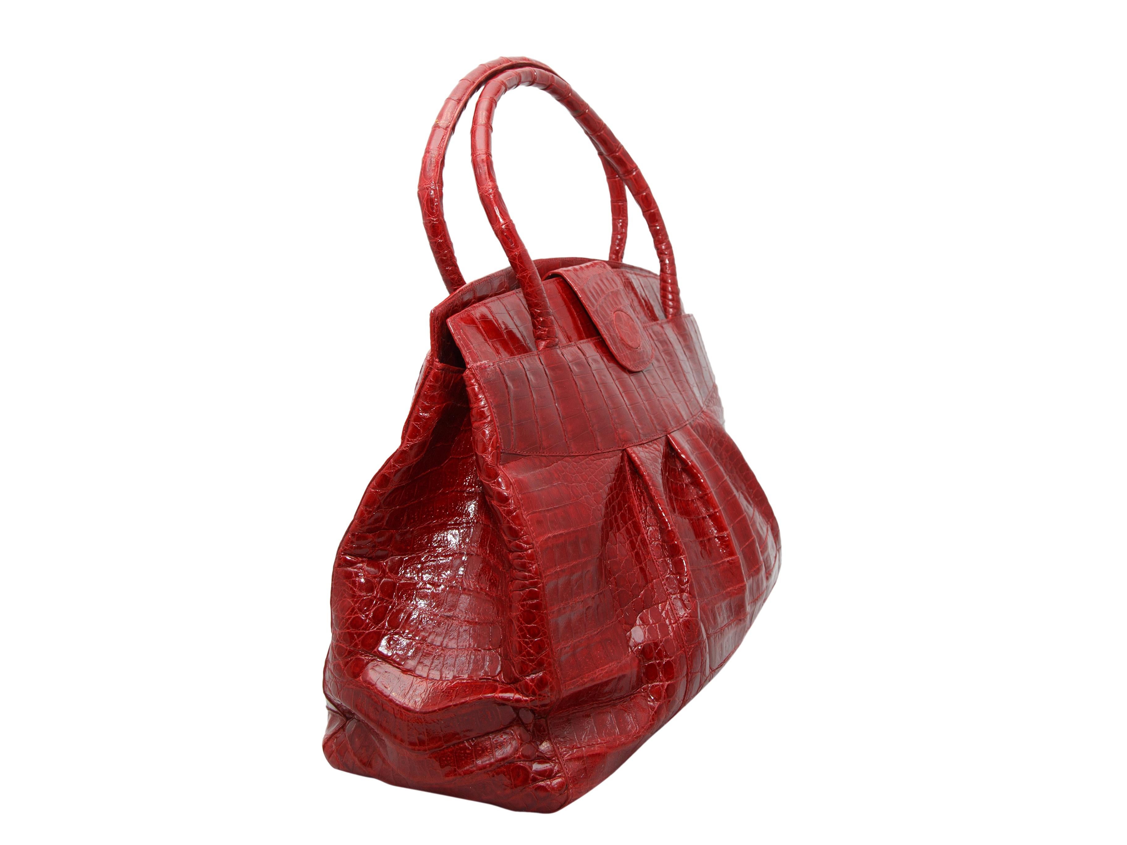 Nancy Gonzalez Red Crocodile Handbag In Good Condition In New York, NY