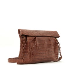 Nancy Gonzalez Sac Pochette Cuir Claro Marrón Precioso Bolso Piel Embrague