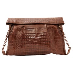 Nancy Gonzalez Sac Pochette Cuir Claro Marrón Precioso Bolso Piel Embrague