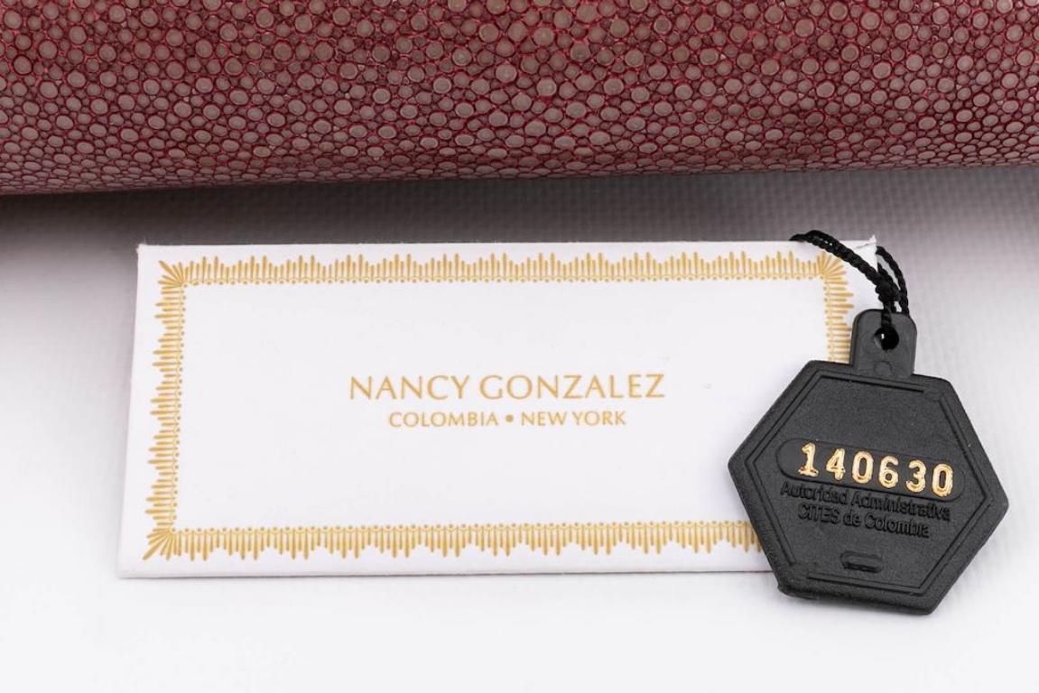 Nancy Gonzalez Shagreen Clutch For Sale 5