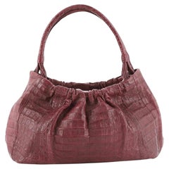 Nancy Gonzalez Shoulder Bag Pleated Crocodile Medium