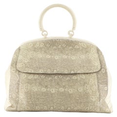 Nancy Gonzalez Top Handle Frame Bag Lizard Large