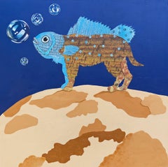 Hybrids Make the Best Pets, Mixed Media on Wood Panel