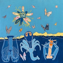 Myth, Muse and Metaphor #9, Mixed Media on Canvas