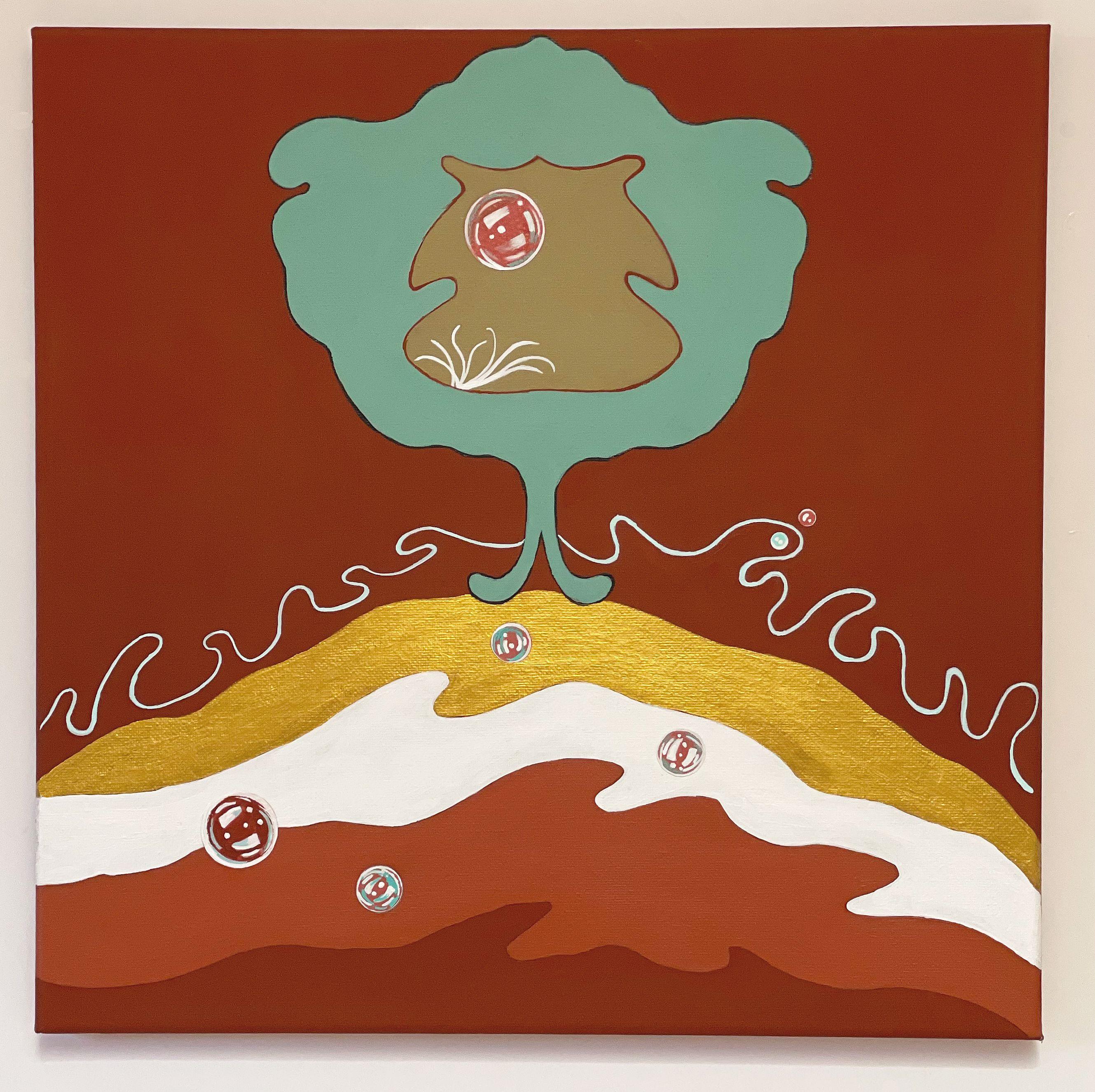 Percolato, Pittura, Acrilico su tela - Painting di Nancy Goodman Lawrence