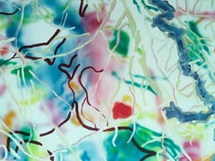 NANCY GRAVES “RBY” 1980 Large Colorful Abstract oil/canvas yellow red blue green