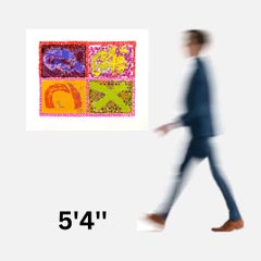 Ohne Titel von Nancy Graves ( farbenfroher, abstrakter Druck)