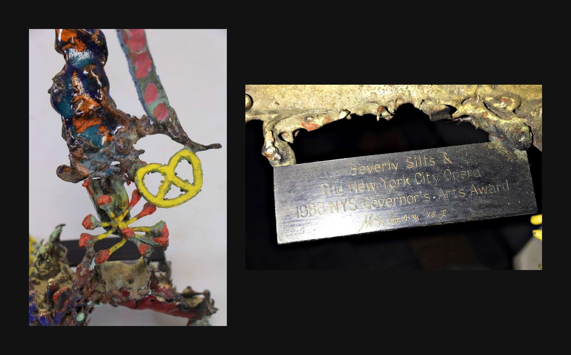 Famed Bildhauer Nancy Graves einzigartige signierte patinierte Bronze-Skulptur NY Award im Angebot 6