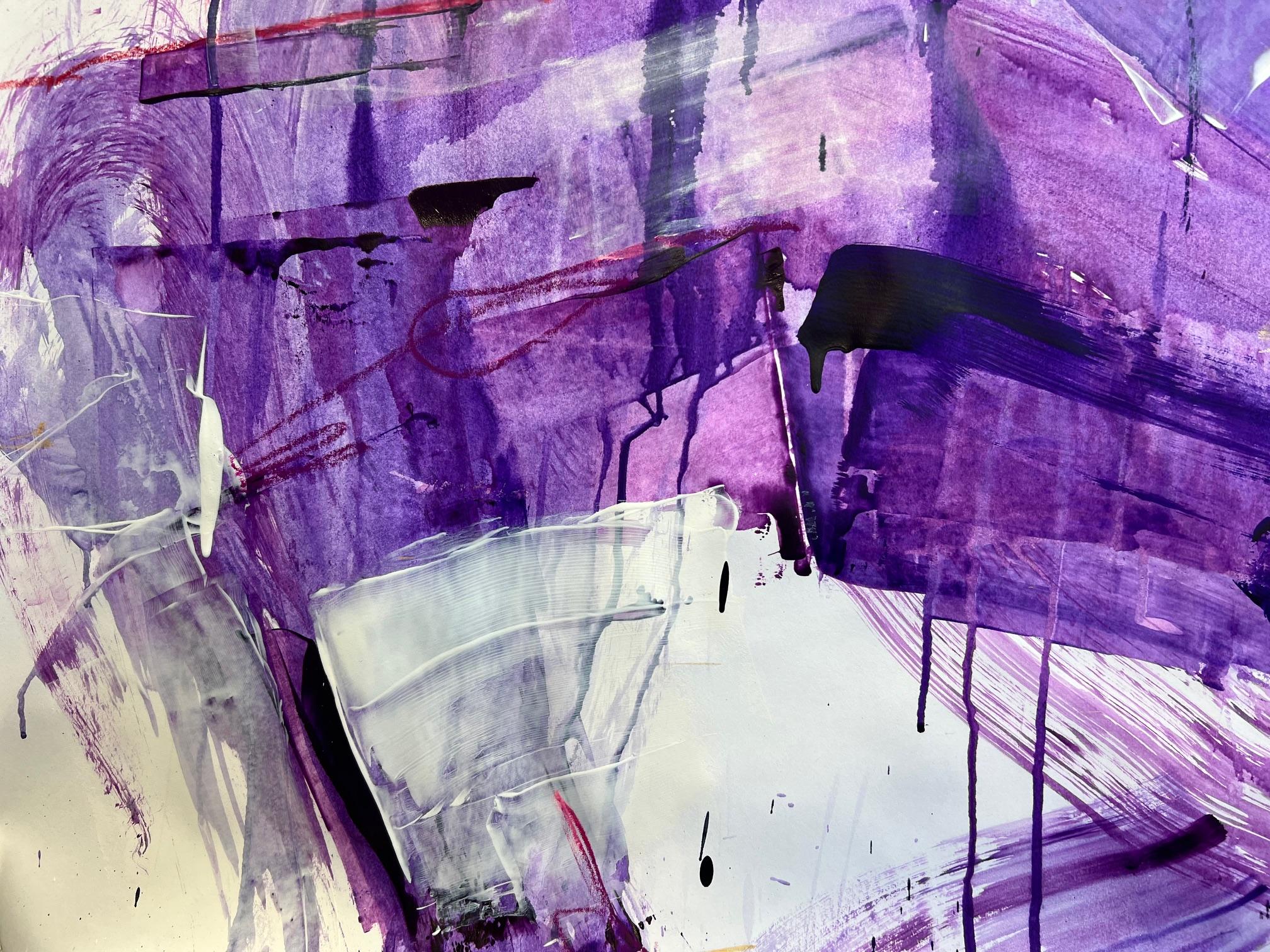 Processo primario Viola - Painting Espressionismo astratto di Nancy Hillis