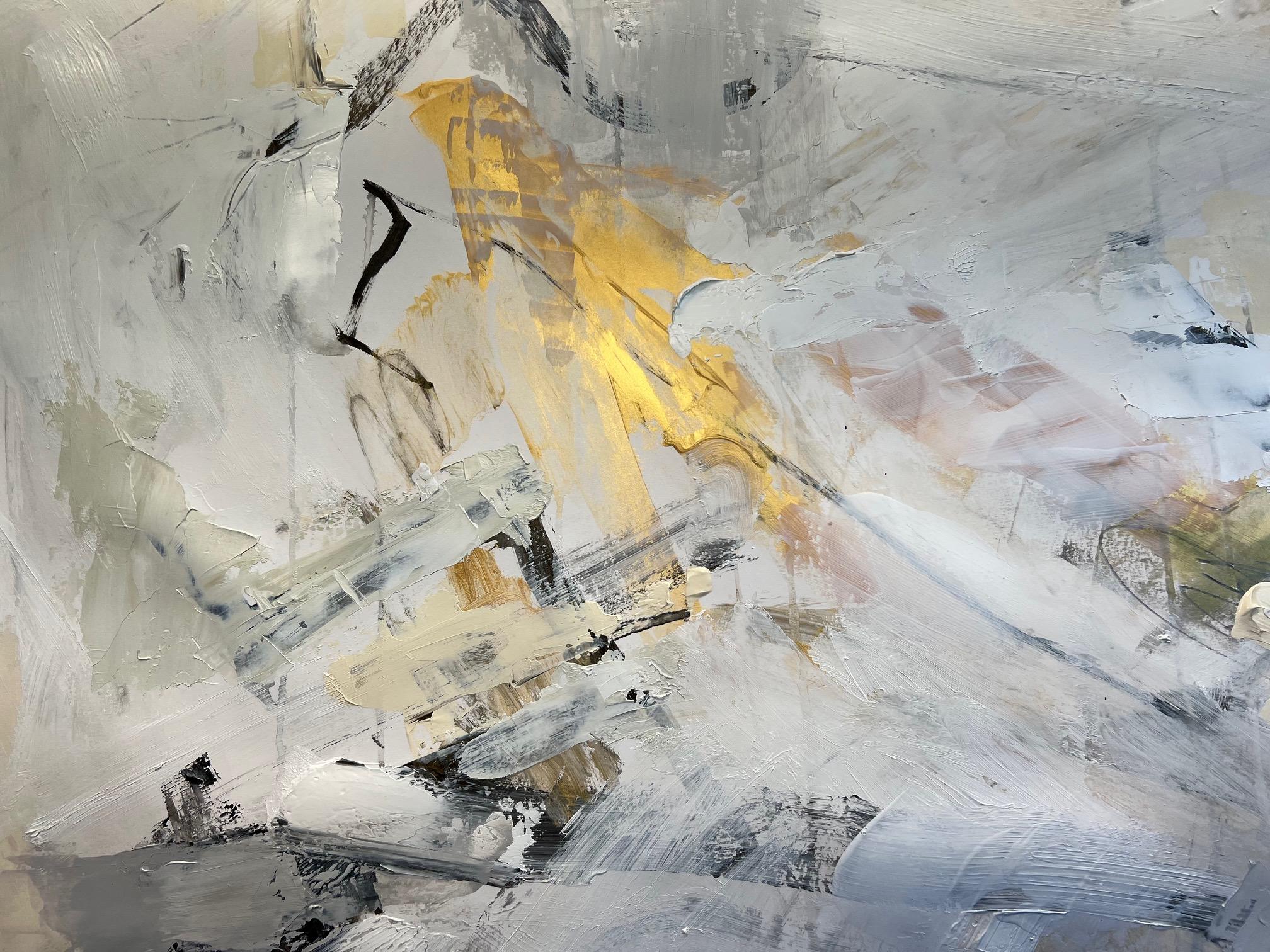 Take 5 #2 - Abstract Painting Grigio di Nancy Hillis