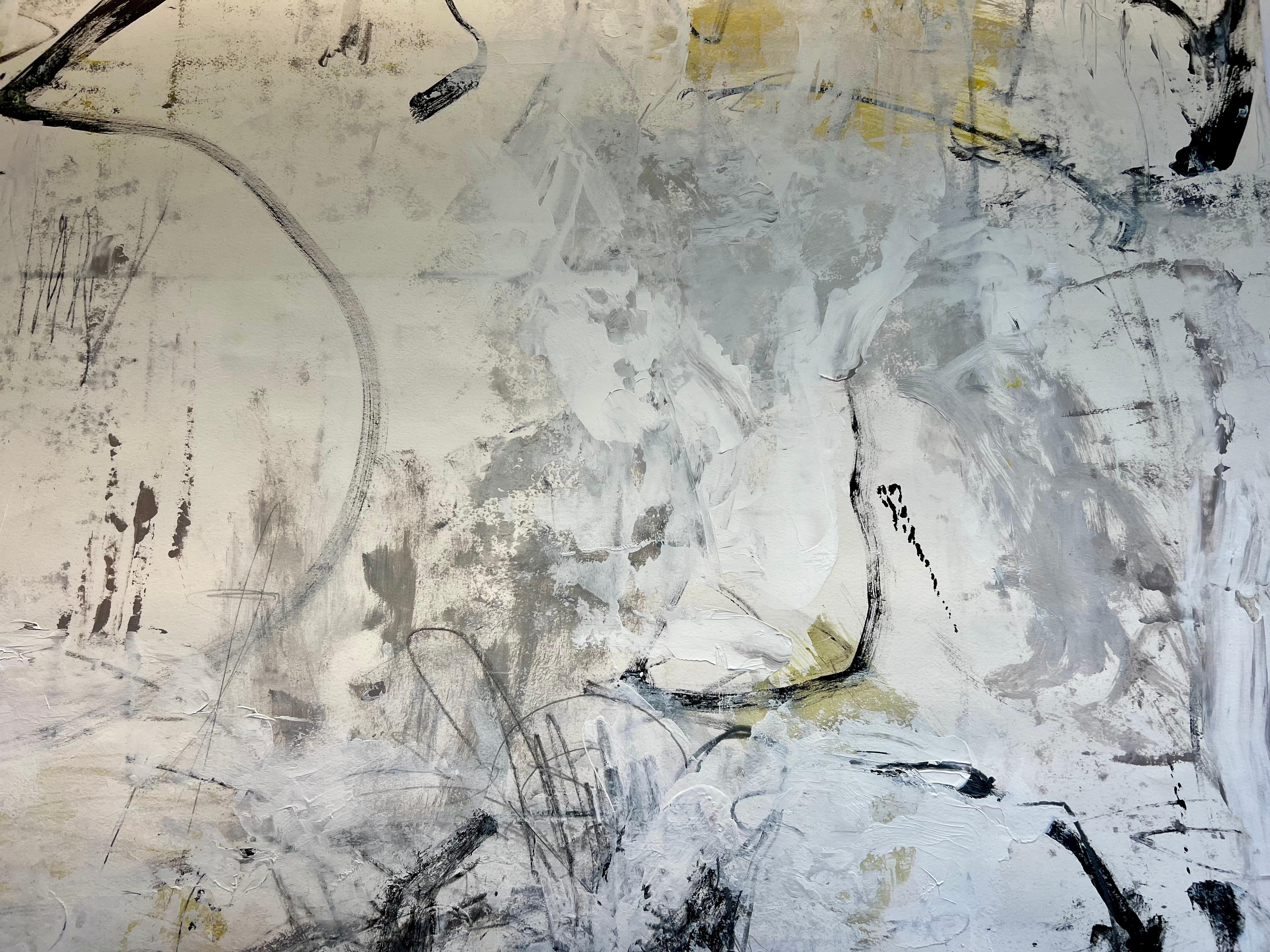 Take 5 - Abstract Painting Grigio di Nancy Hillis