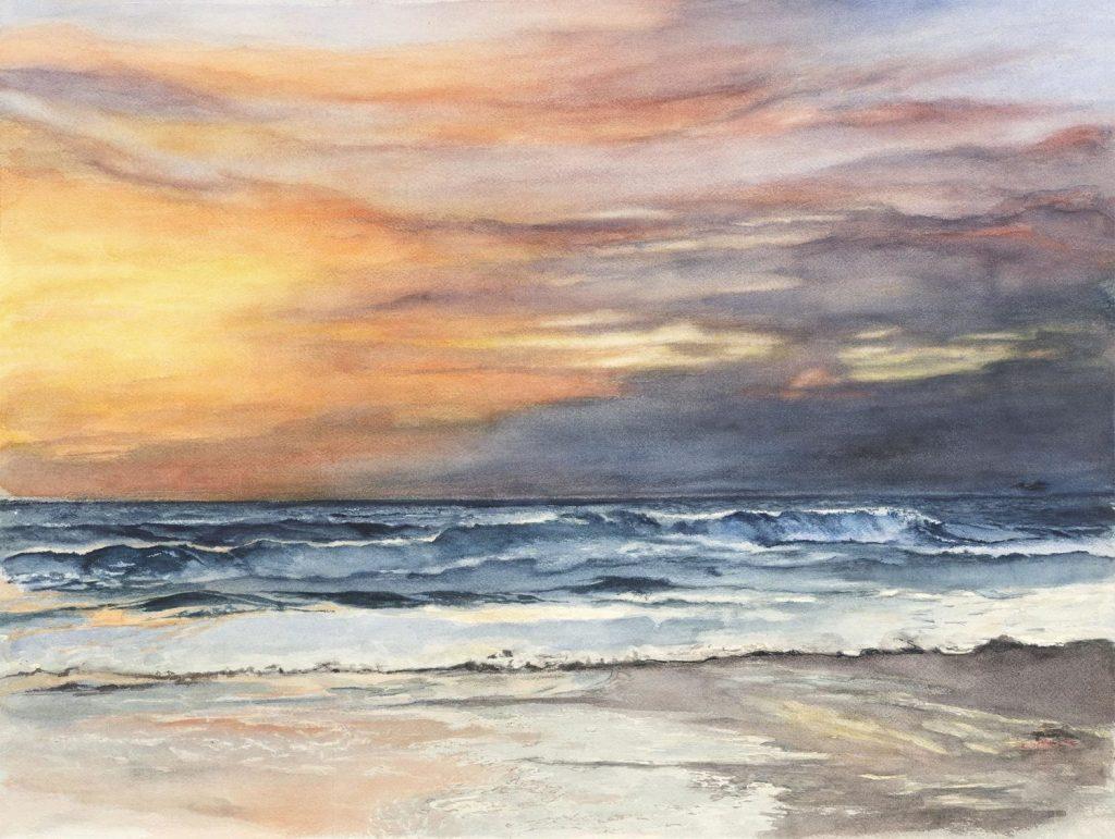 Nancy Holleran Landscape Print - California del Mar Sunset