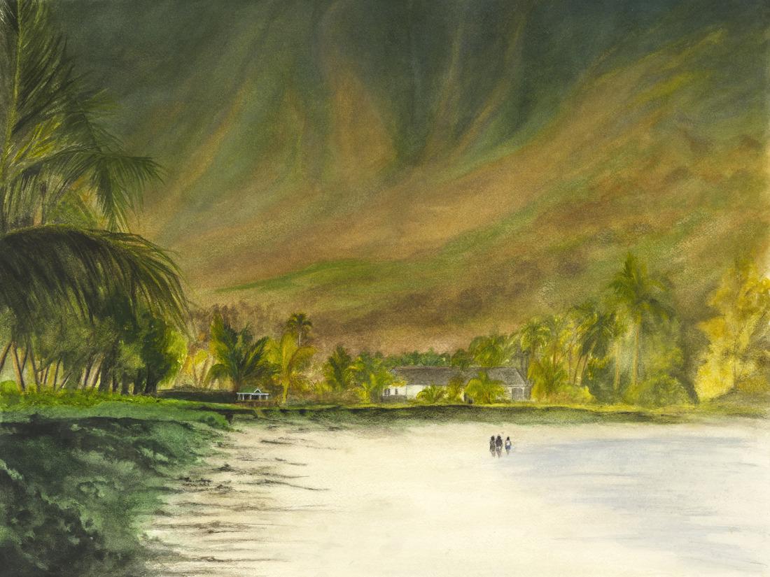 Nancy Holleran Landscape Print - Kauai Sunrise