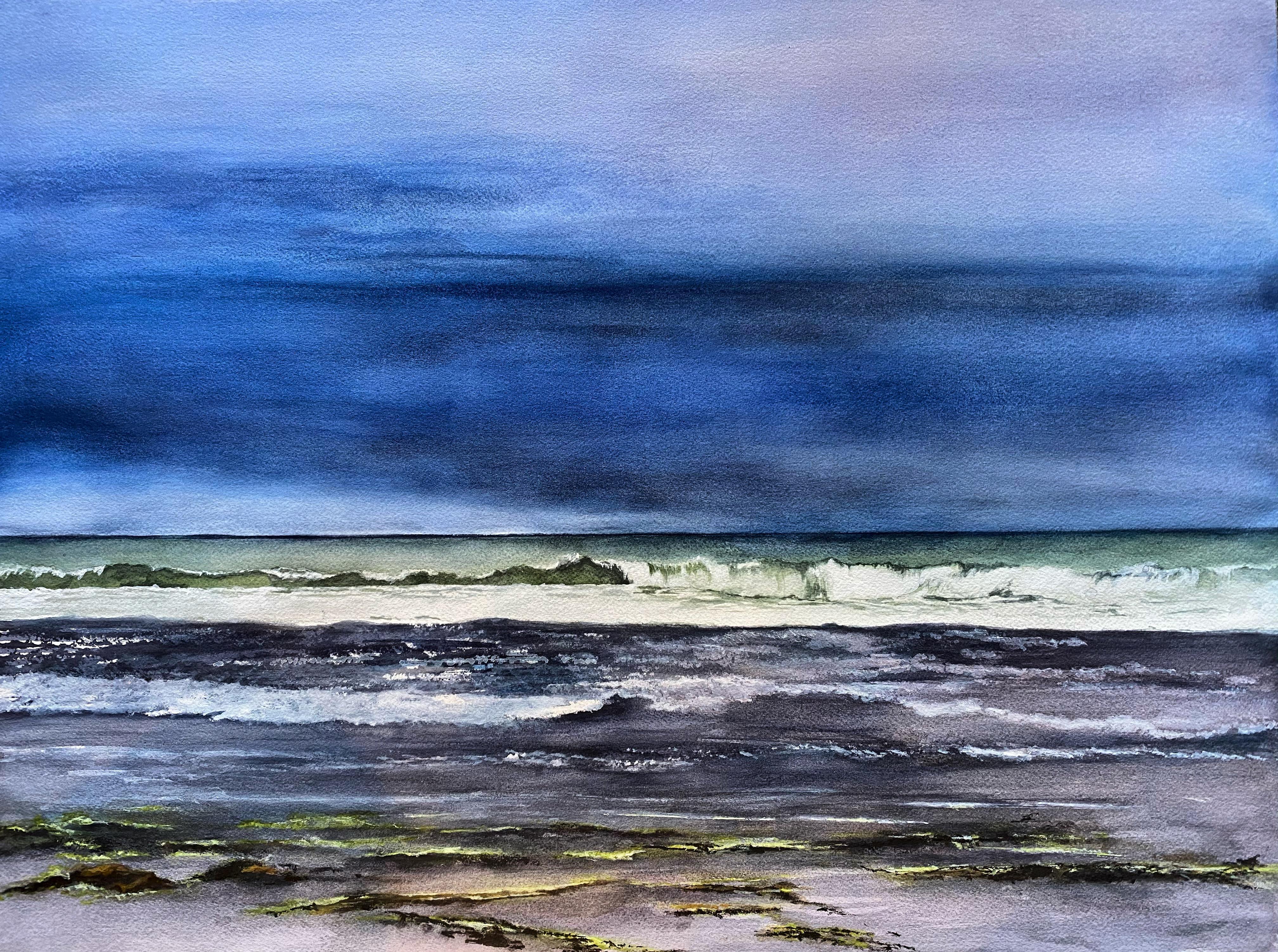 Nancy Holleran Landscape Print - Stormy del Mar