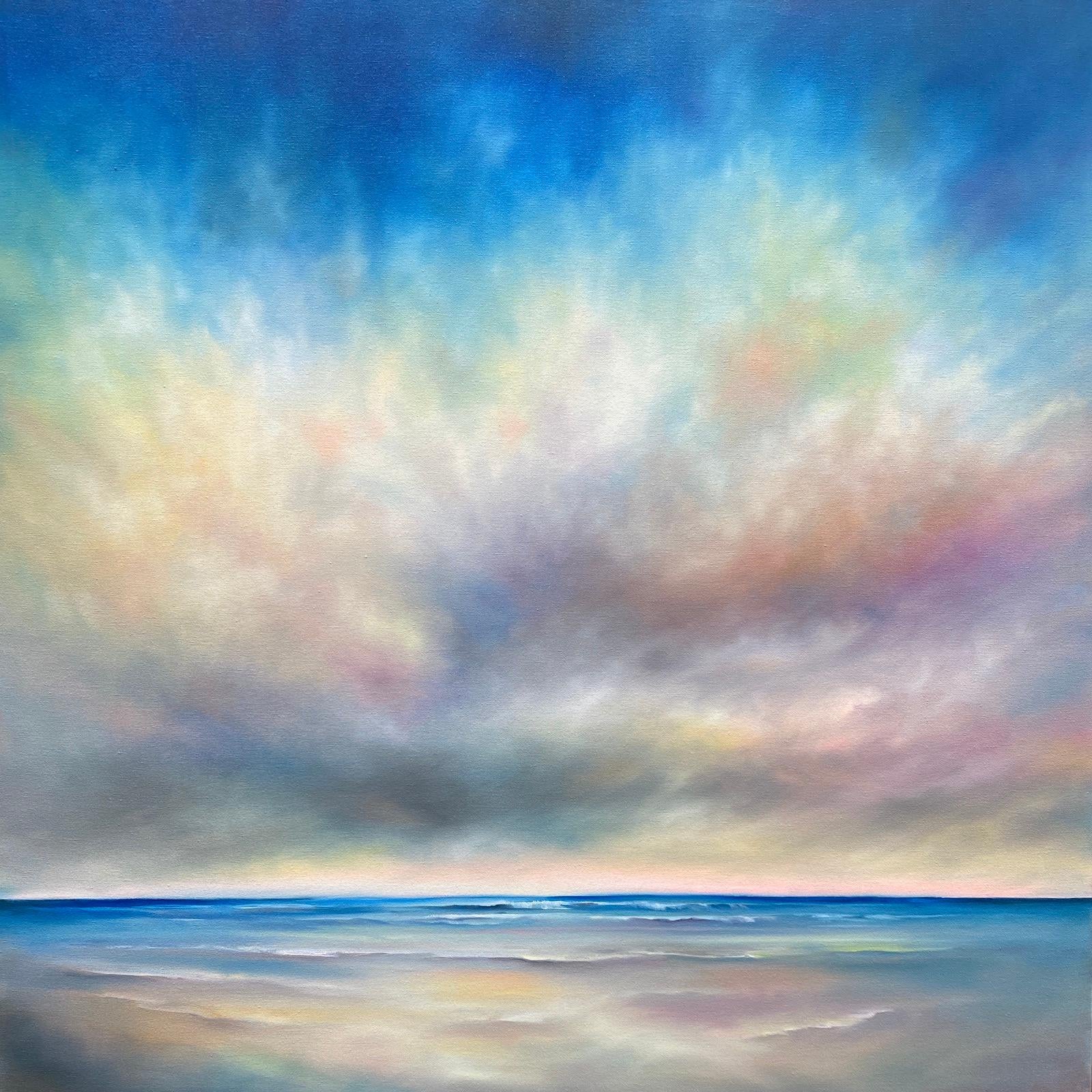 Beach Cloud Colors, Oil Painting - Art by Nancy Hughes Miller