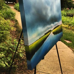 Blaue Wolken-Sumpf:: Ölgemälde