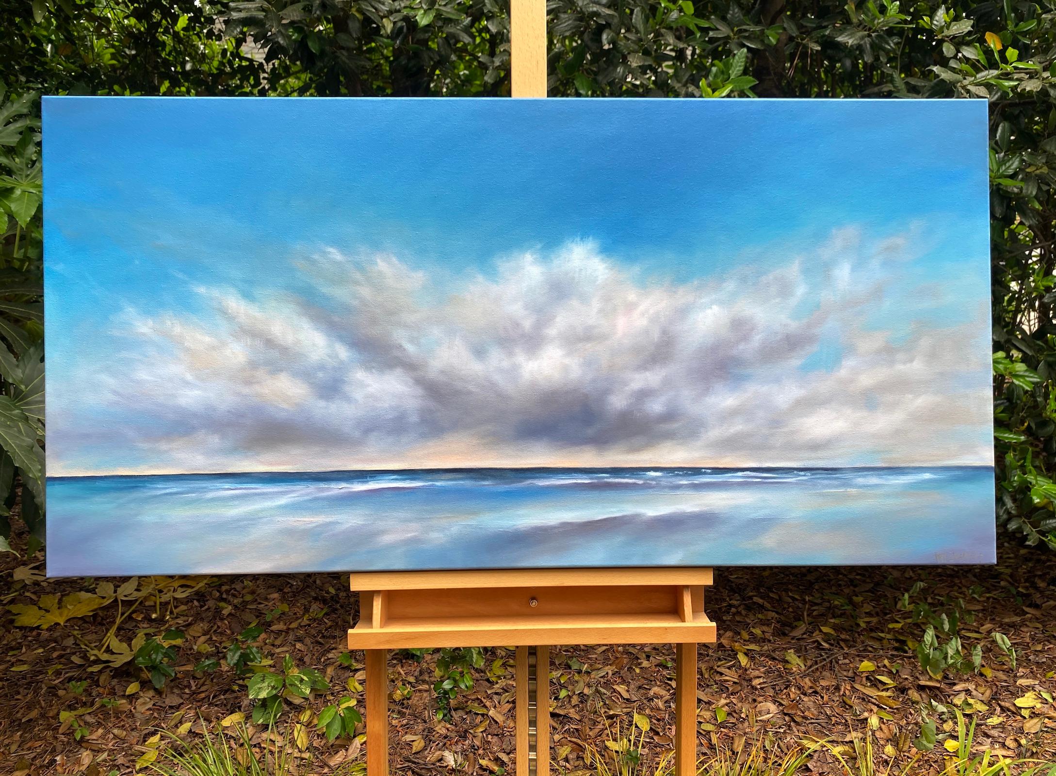 Horizon Beach Clouds II, Pittura a olio - Painting Realismo di Nancy Hughes Miller
