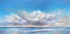 Horizon Beach Clouds II, peinture à l'huile