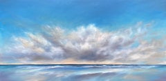 Horizon Beach Clouds II, Pittura a olio