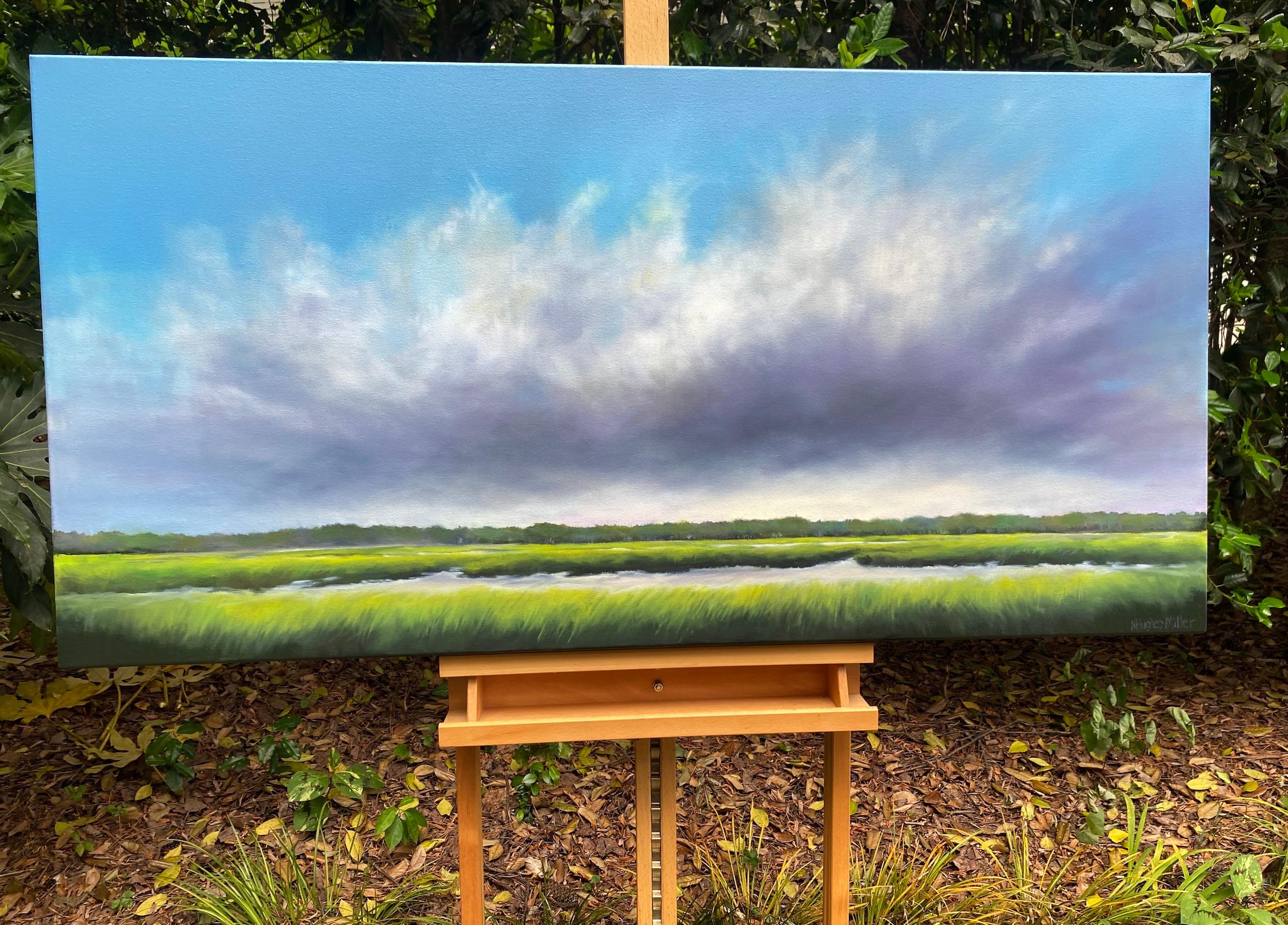 Horizon Marsh Clouds II, Pittura a olio - Painting Realismo di Nancy Hughes Miller