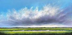 Horizon Marsh Clouds II, Oil Painting