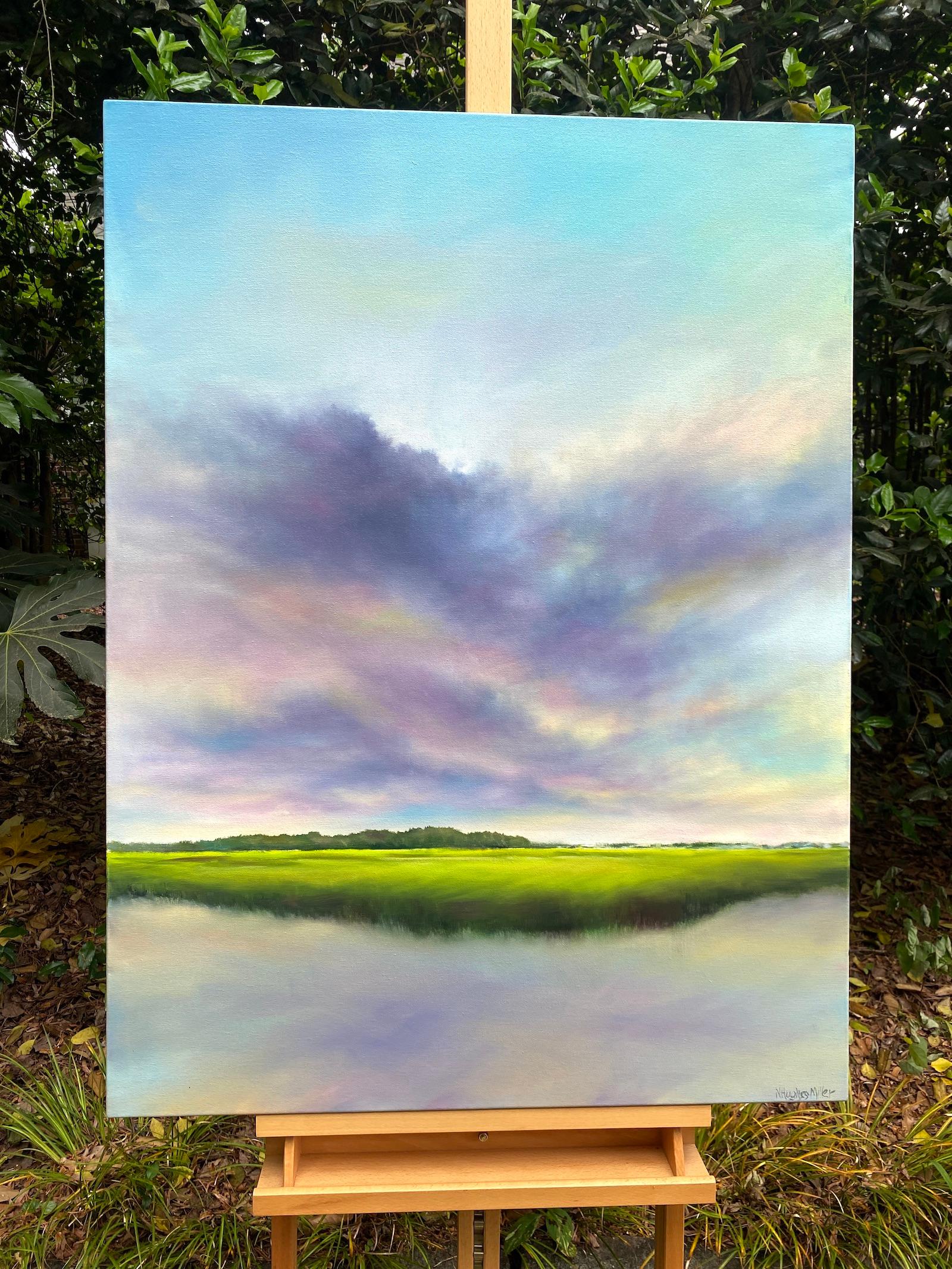 Pantano al amanecer, Pintura al óleo - Painting Realista de Nancy Hughes Miller