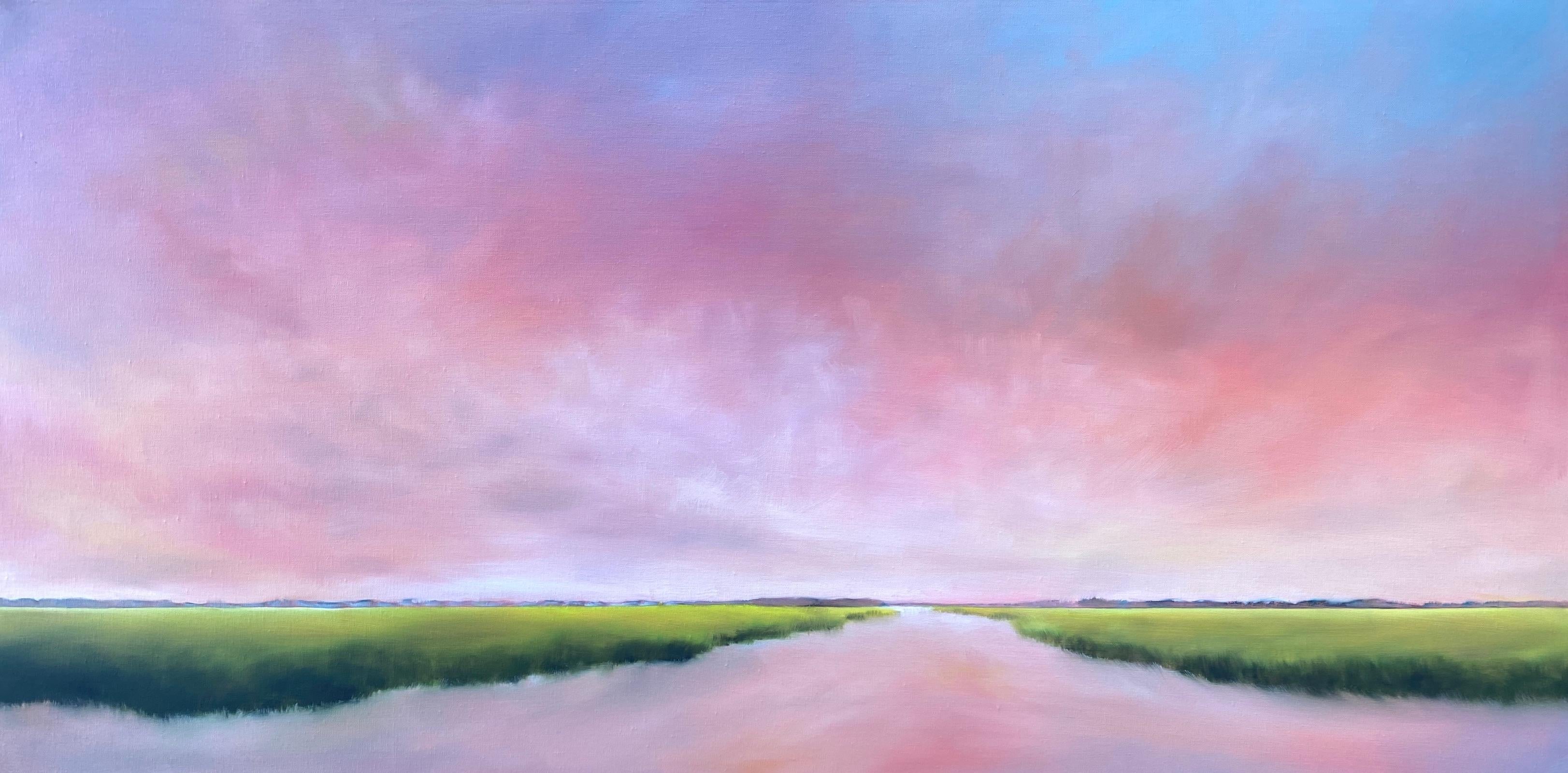 Marsh at Sunset, Oil Painting - Art by Nancy Hughes Miller