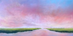 Marsh at Sunset, Oil Painting
