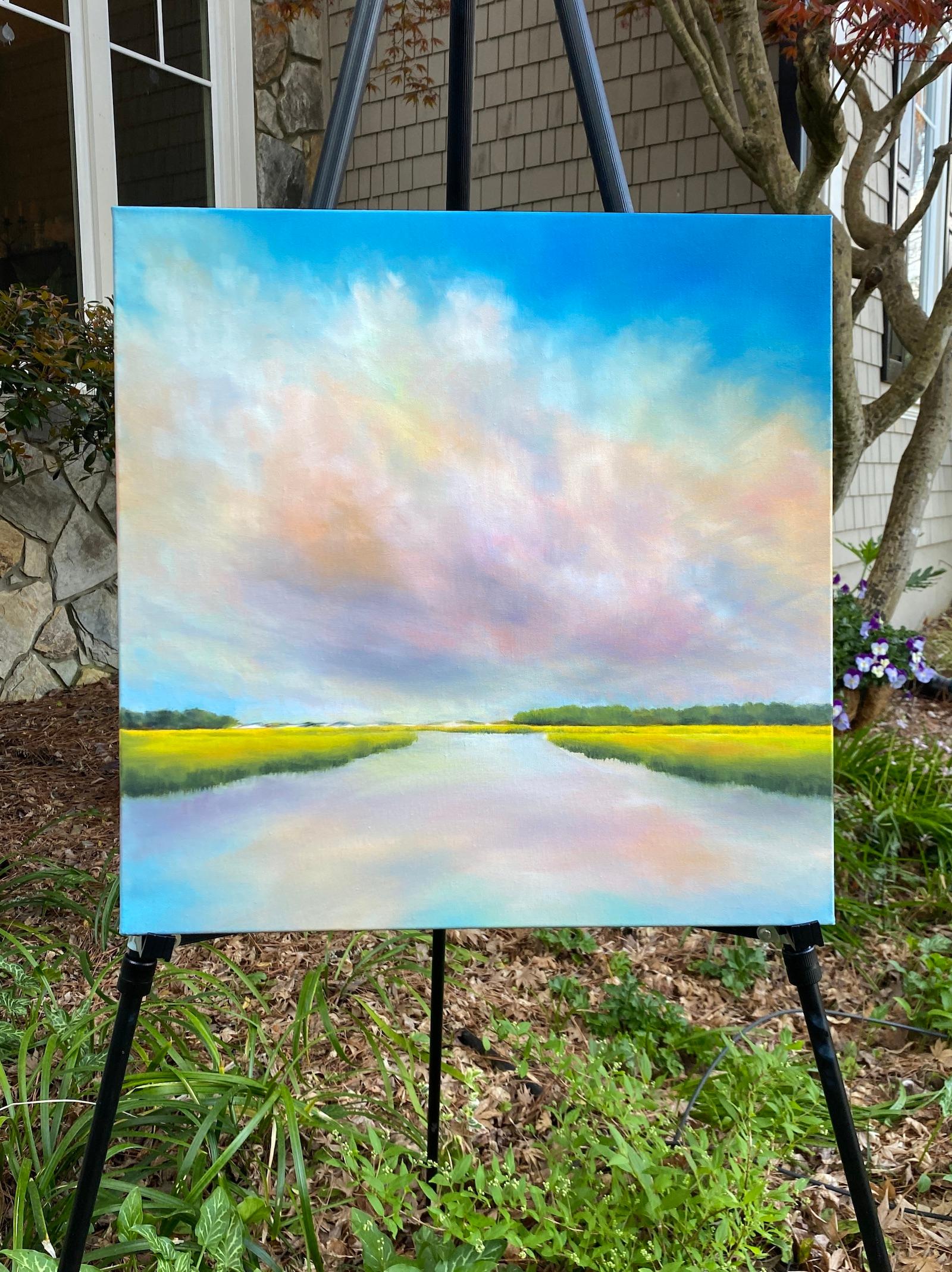 <p>Artist Comments<br />Artist Nancy Hughes Miller presents an impressionist prospect of tranquil wetlands. Vast sky views from the coast provide an endless source of inspiration for her. Pinks, purples, and peach-yellow colors appear on soft clouds