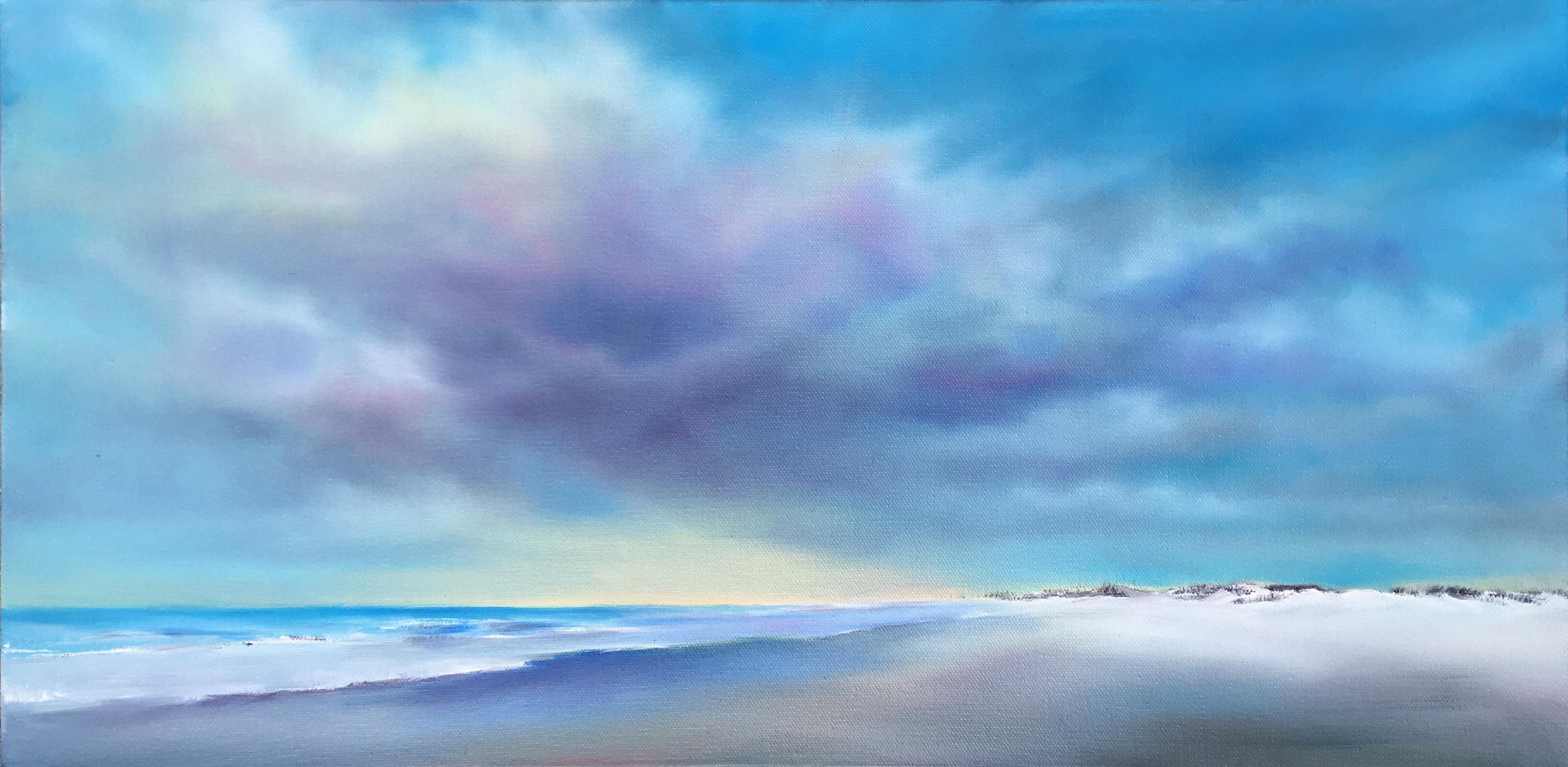 Nancy Hughes Miller Landscape Painting - Morning Oceanside, Oil Painting