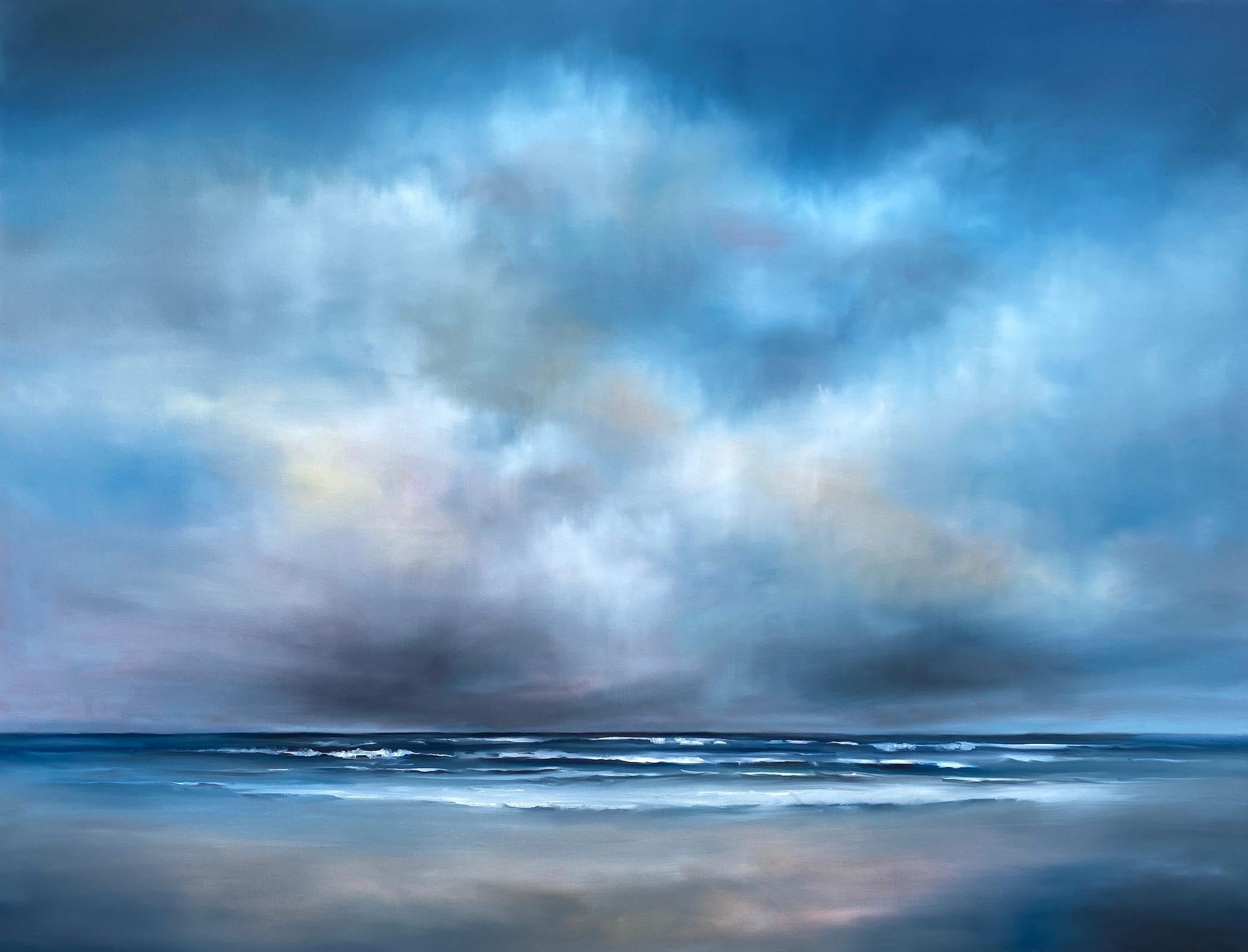 Oceanside Blue, Oil Painting - Art by Nancy Hughes Miller