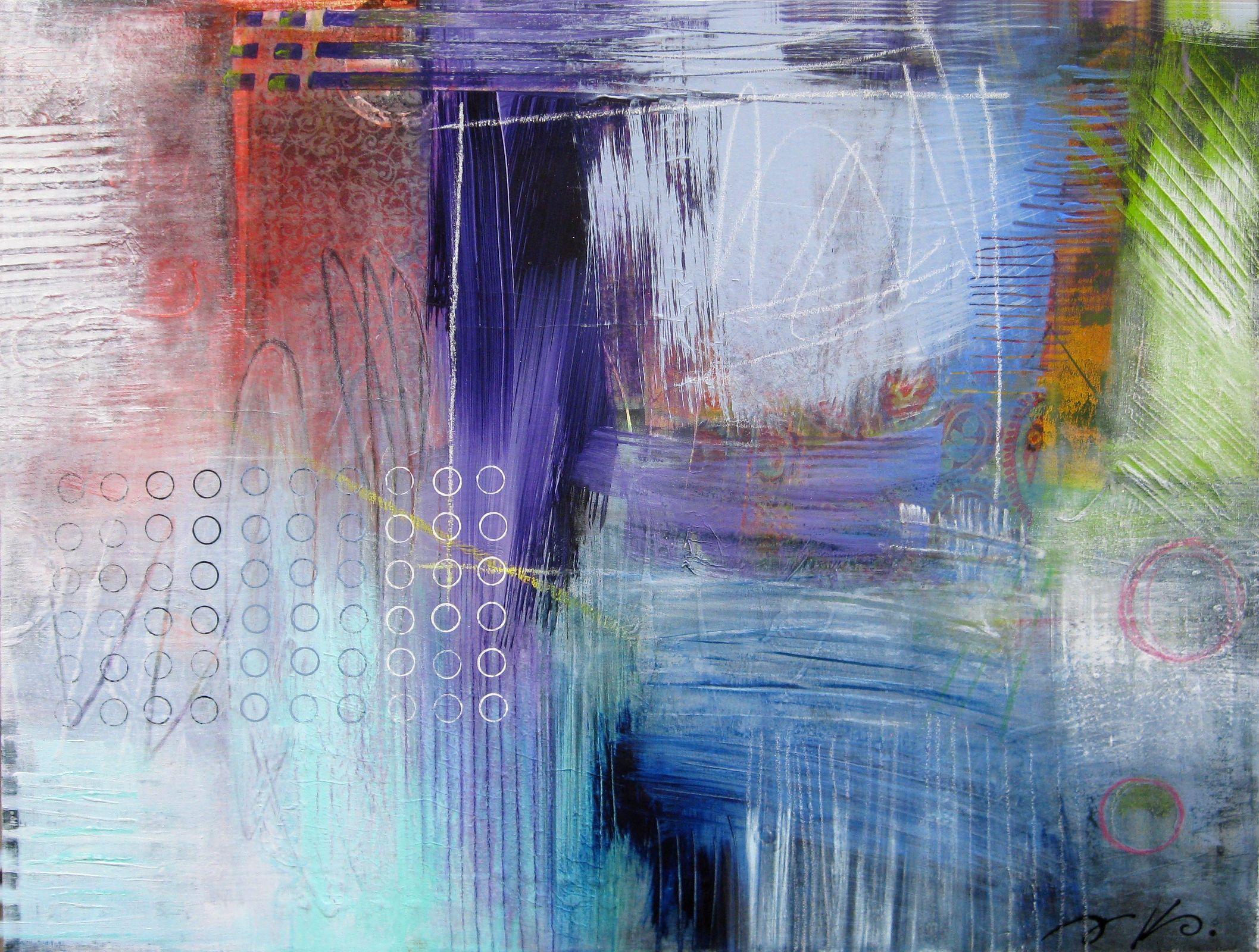 Abstract Painting de Nancy Kramp - Impresión, Pintura, Acrílico sobre lienzo
