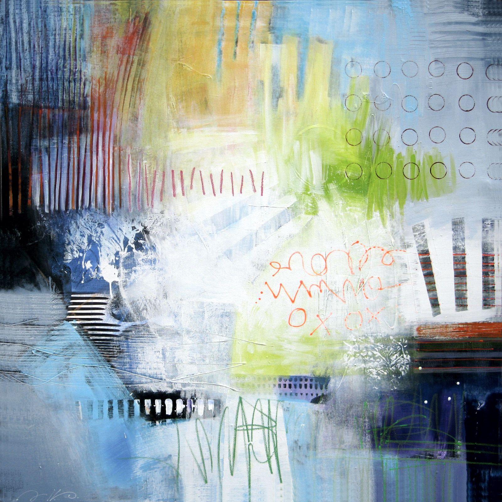 Nancy Kramp Abstract Painting - NYC, Painting, Acrylic on Canvas
