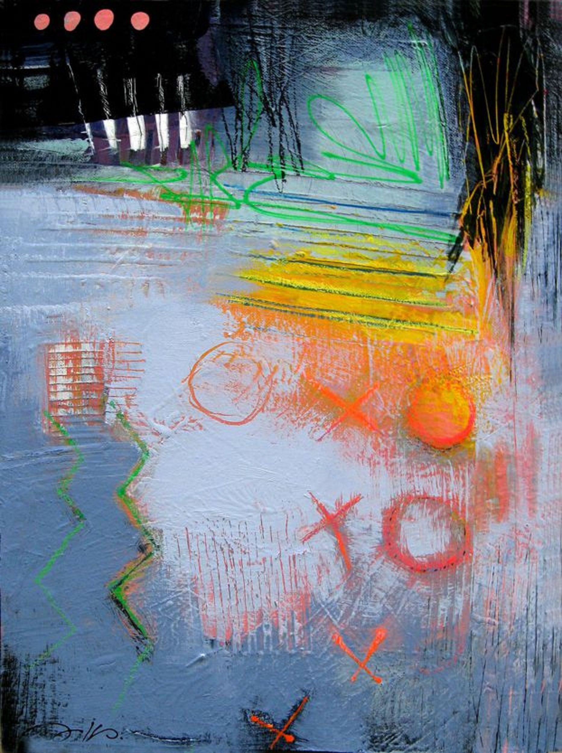 Abstract Painting di Nancy Kramp - Cordiali saluti, Pittura, Acrilico su tela