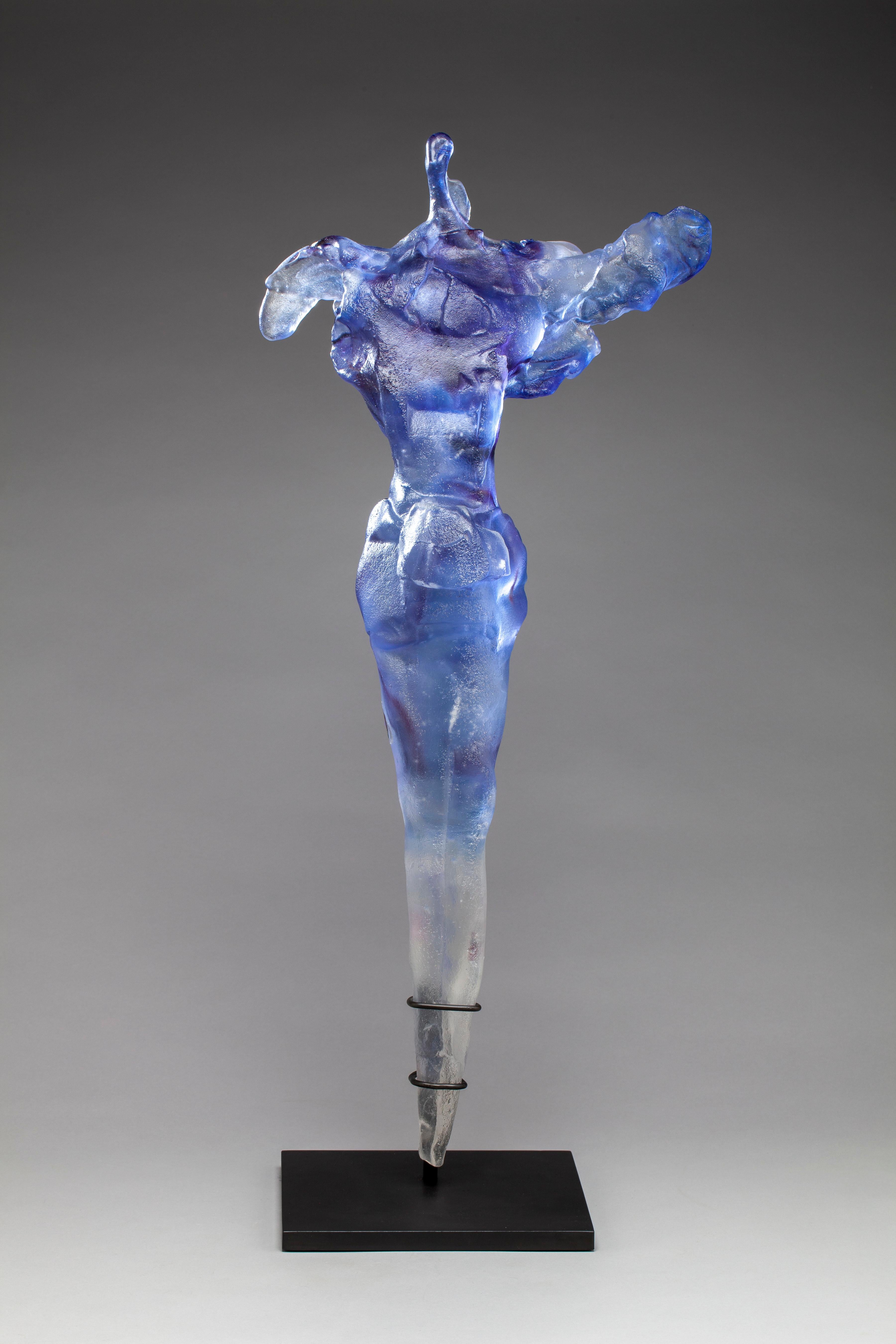 Nancy Legge Figurative Sculpture - Blue Ulric (German-Wolf Ruler)