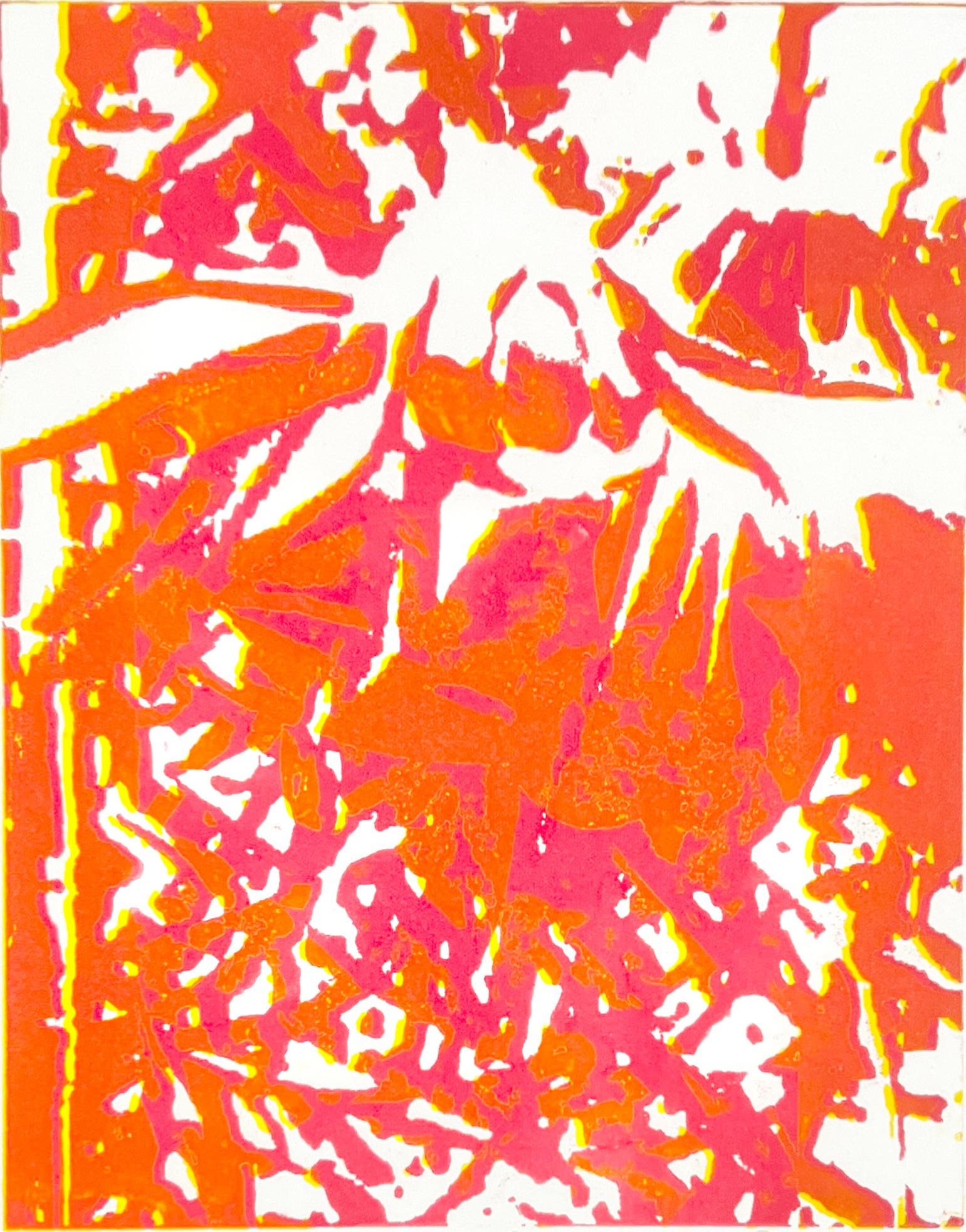 Floribunda Salmon - Painting by Nancy McTague-Stock