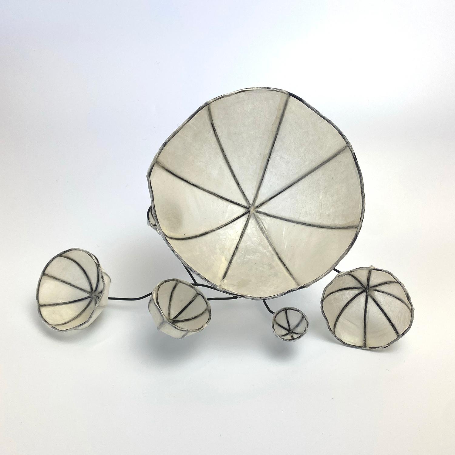 Tazze "A" - Scultura da parete astratta in carta giapponese e ottone