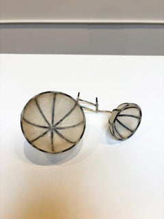 Cups "K" -  Japanese Paper and Brass, Abstract Wall Sculpture