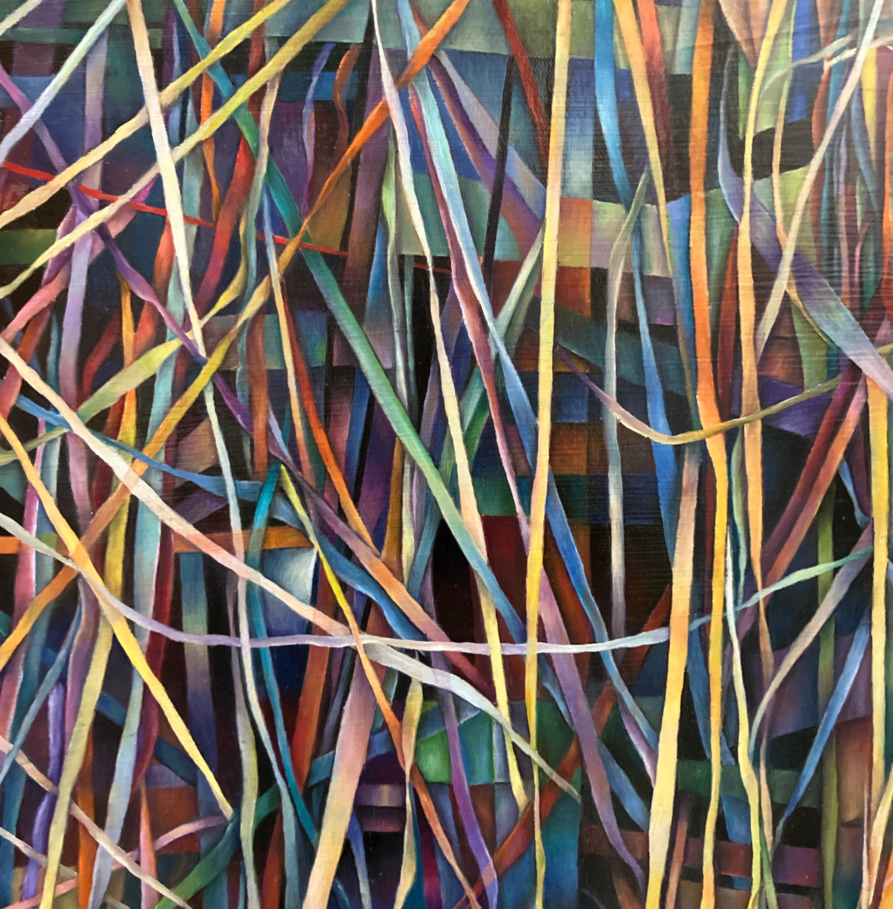 Contemporary Oil Painting on Canvas, Mounted on Panel, Framed, Geometric, Dark

Nancy Newman Rice was born in New York City and was educated at Cornell University and at Washington University, where she earned a BFA with honors and an MFA. She has
