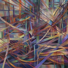 "Uscita rapida", Contemporaneo, Incorniciato, Astratto, Olio, Pittura, Tela, Pannello