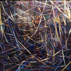 „Ribbons and Ruins“, Contemporary, Abstrakt, Ölgemälde, auf Leinwand, gerahmt