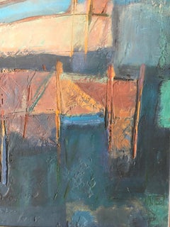 'Surrounded by Water, ' by Nancy Nicol, Oil on Canvas Painting