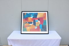 Nancy Ortenstone Fields of Music Abstract Expressionism Artwork Print, Framed