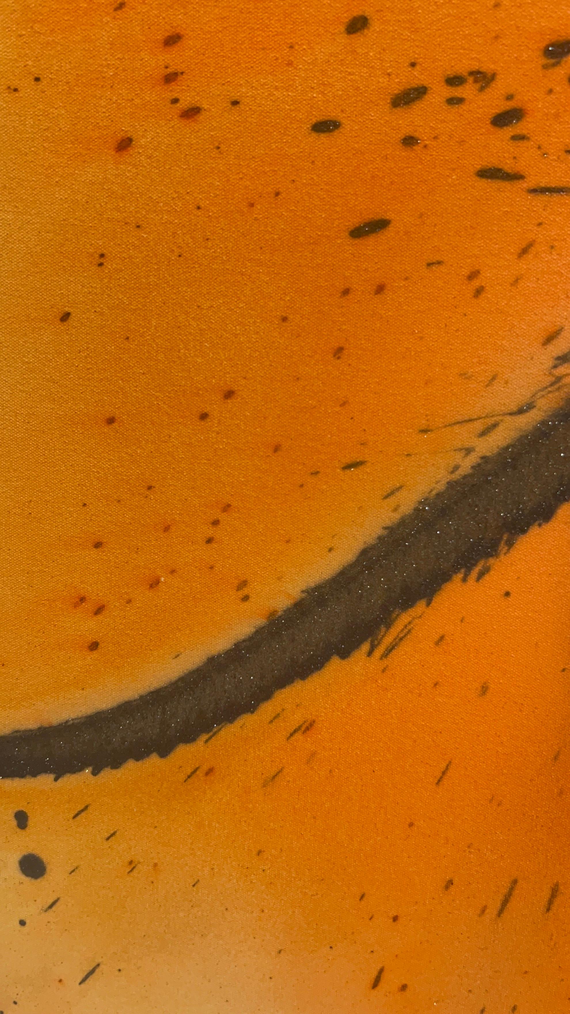 Rosa und Orange Bunte Abstrakte Zeitgenössische Landschaftsmalerei im Angebot 2