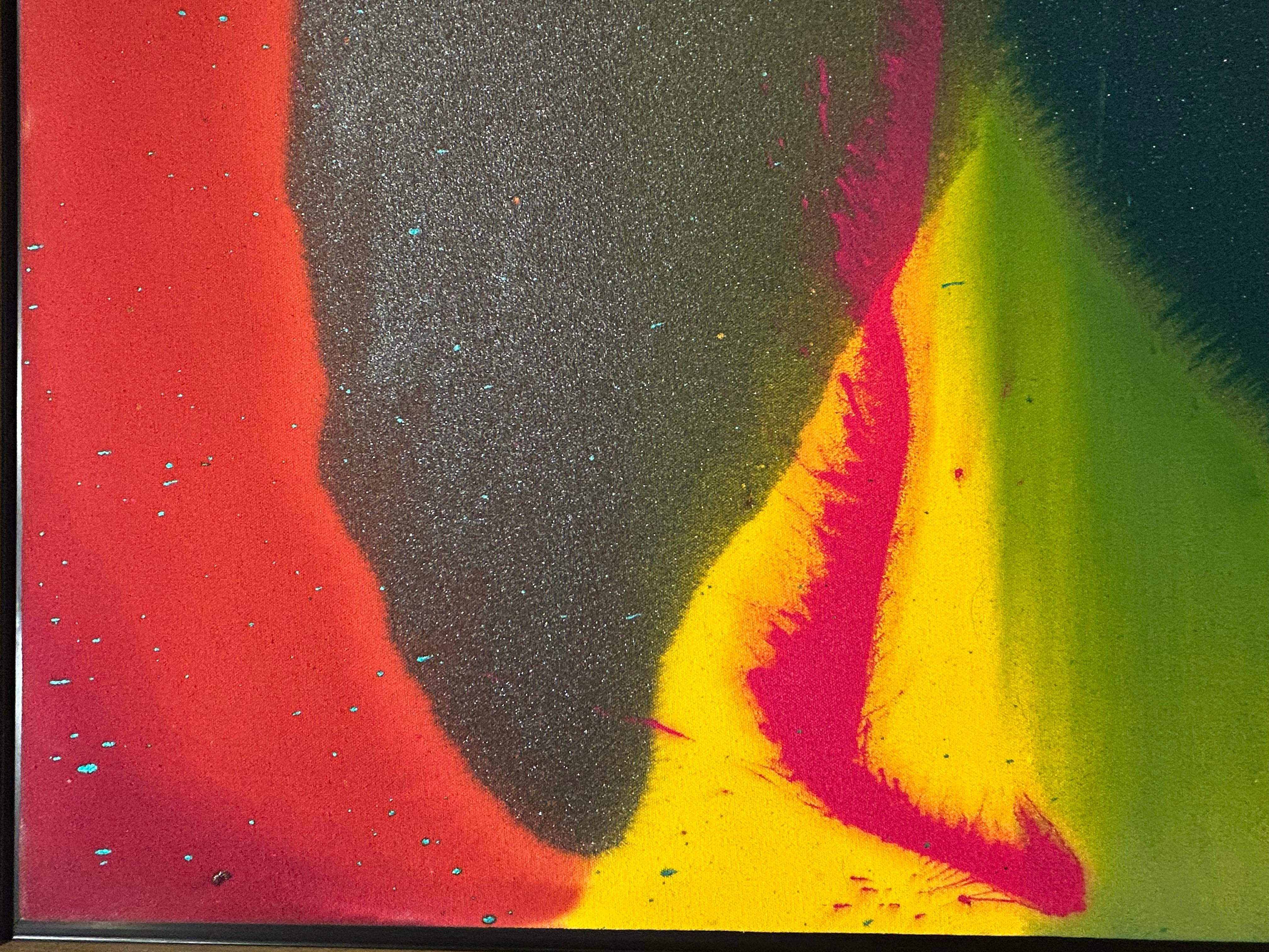 Zeitgenössische abstrakte Eisenglimmer-Malerei – Painting von Nancy Pantirer